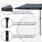 Costway 13 FT Large Patio Umbrella Outdoor Double-Sided Table Market Umbrella for Garden Beige/Brown/Gray/Navy/Orange/Wine